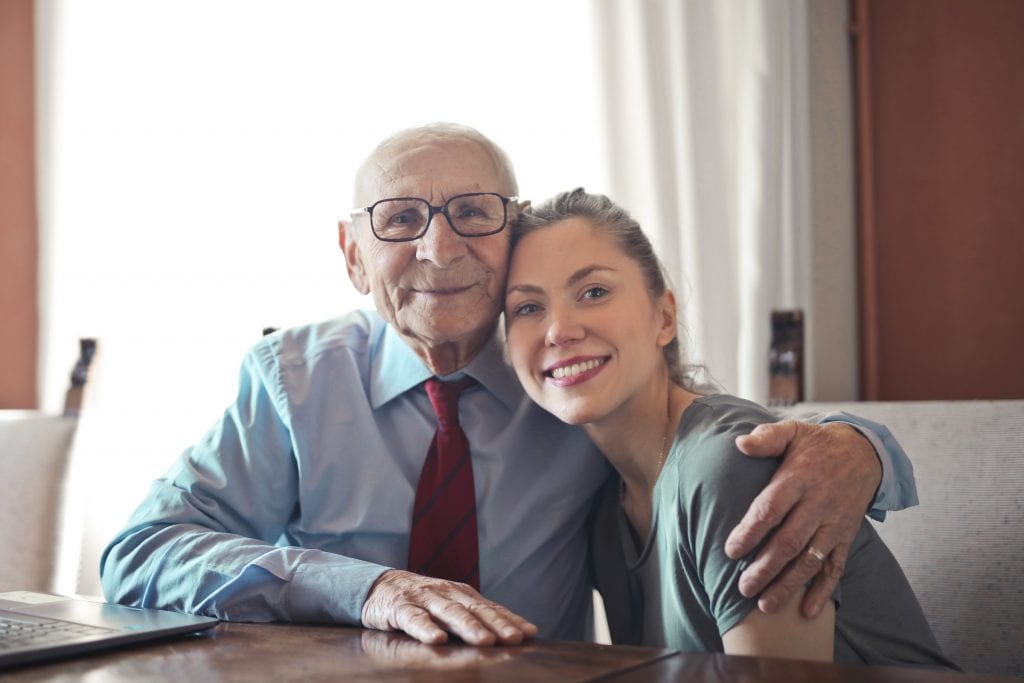 Wealth Transfer "A baby boomer and his granddaughter"