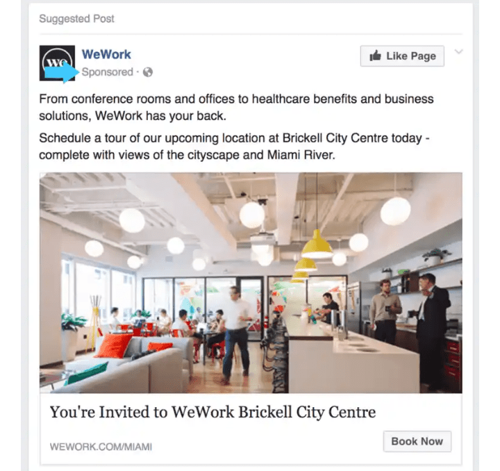 Business-to-business advertising "A Facebook ad"
